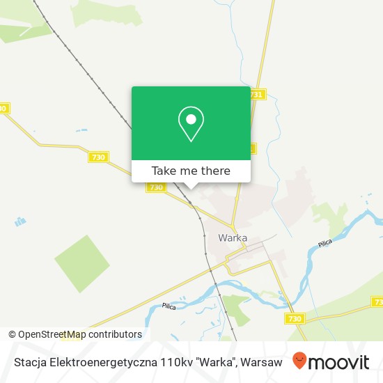 Stacja Elektroenergetyczna 110kv "Warka" map