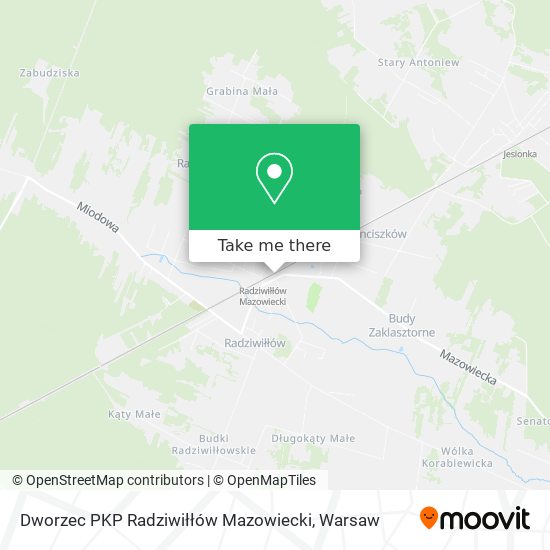 Карта Dworzec PKP Radziwiłłów Mazowiecki