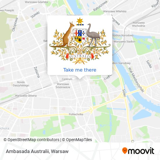 Ambasada Australii map