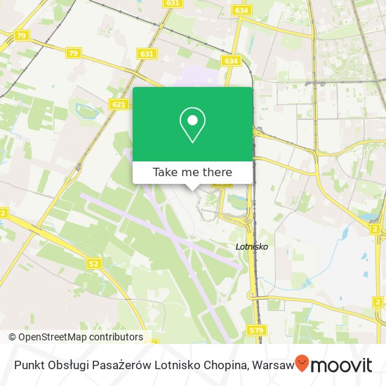 Punkt Obsługi Pasażerów Lotnisko Chopina map