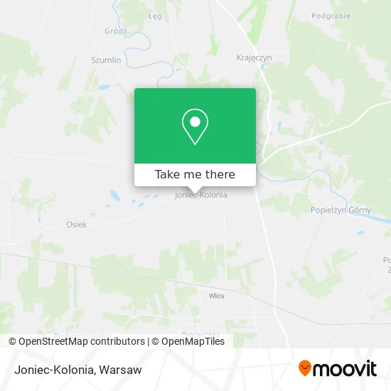 Joniec-Kolonia map