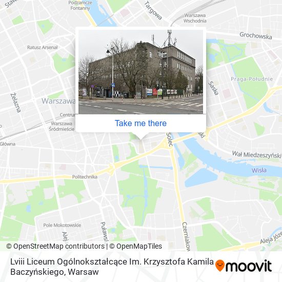 Lviii Liceum Ogólnokształcące Im. Krzysztofa Kamila Baczyńskiego map