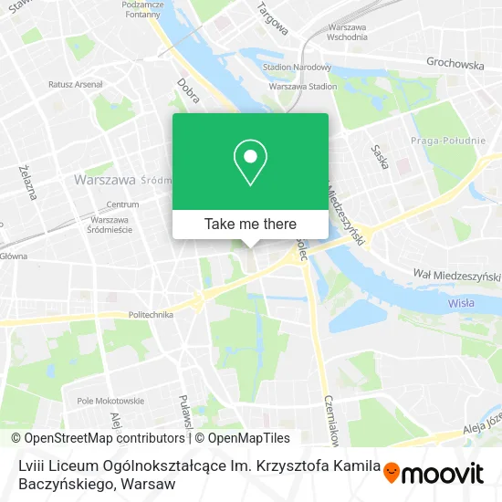 Lviii Liceum Ogólnokształcące Im. Krzysztofa Kamila Baczyńskiego map
