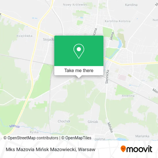 Карта Mks Mazovia Mińsk Mazowiecki