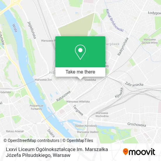Lxxvi Liceum Ogólnokształcące Im. Marszałka Józefa Piłsudskiego map