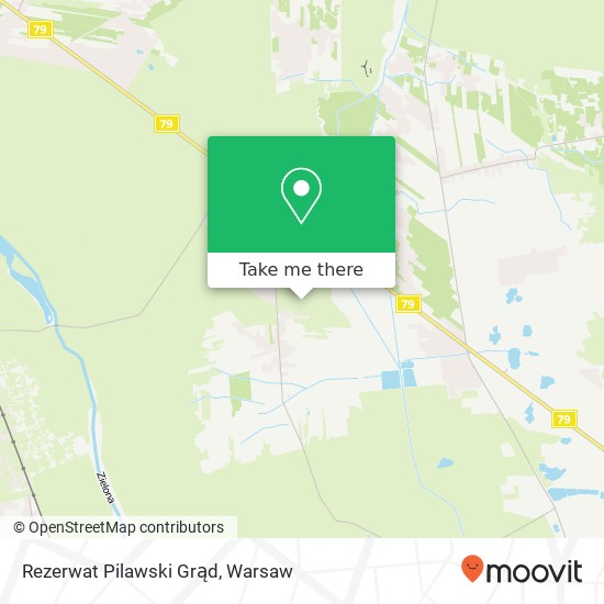 Rezerwat Pilawski Grąd map