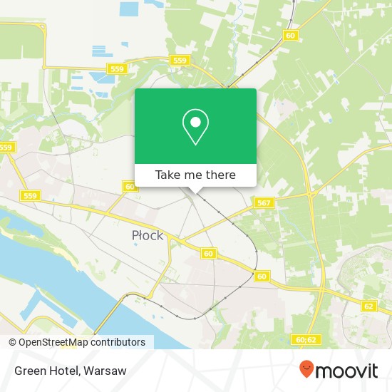 Green Hotel map