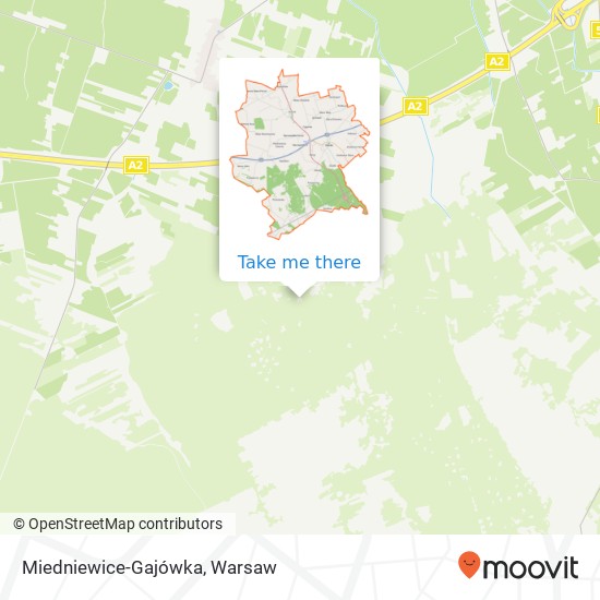 Miedniewice-Gajówka map