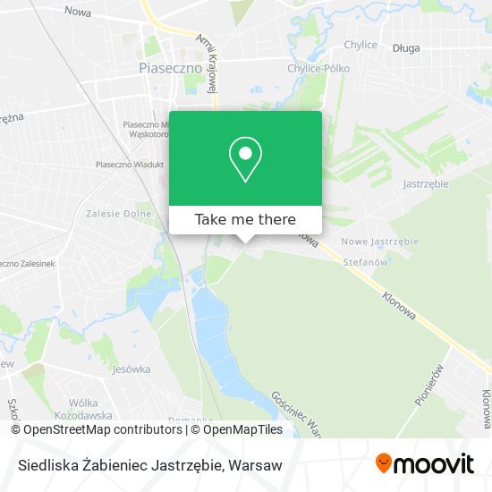 Siedliska Żabieniec Jastrzębie map