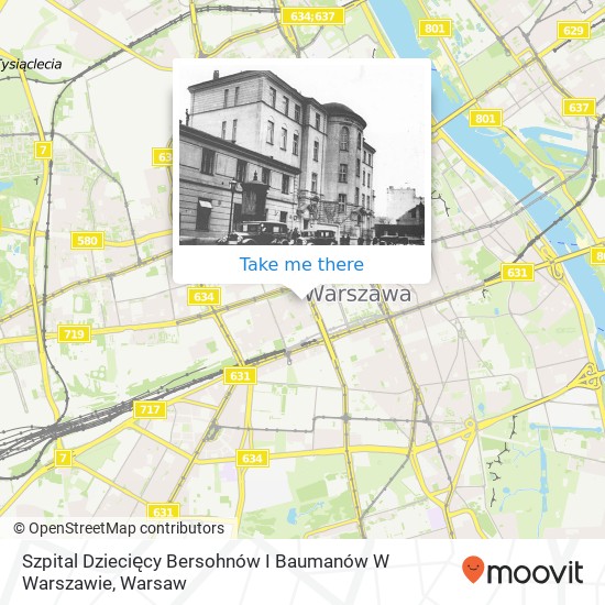 Szpital Dziecięcy Bersohnów I Baumanów W Warszawie map