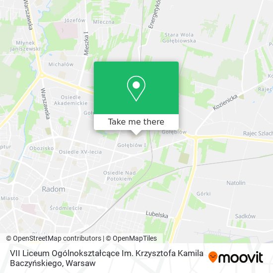 VII Liceum Ogólnokształcące Im. Krzysztofa Kamila Baczyńskiego map