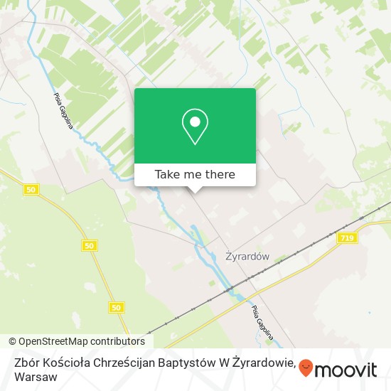 Zbór Kościoła Chrześcijan Baptystów W Żyrardowie map