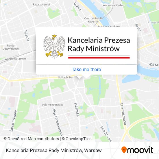 Карта Kancelaria Prezesa Rady Ministrów