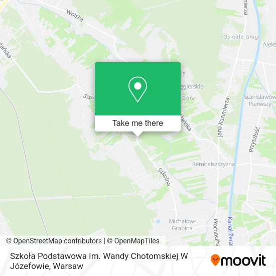 Szkoła Podstawowa Im. Wandy Chotomskiej W Józefowie map