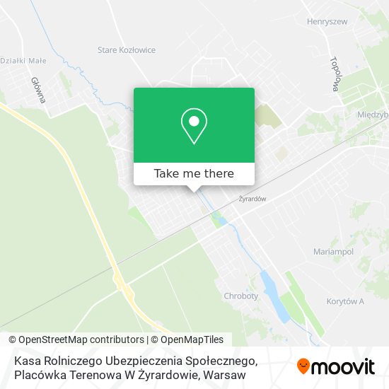 Kasa Rolniczego Ubezpieczenia Społecznego, Placówka Terenowa W Żyrardowie map