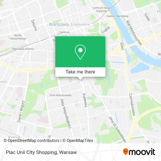 Plac Unii City Shopping map