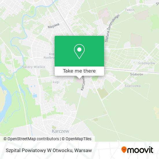 Szpital Powiatowy W Otwocku map