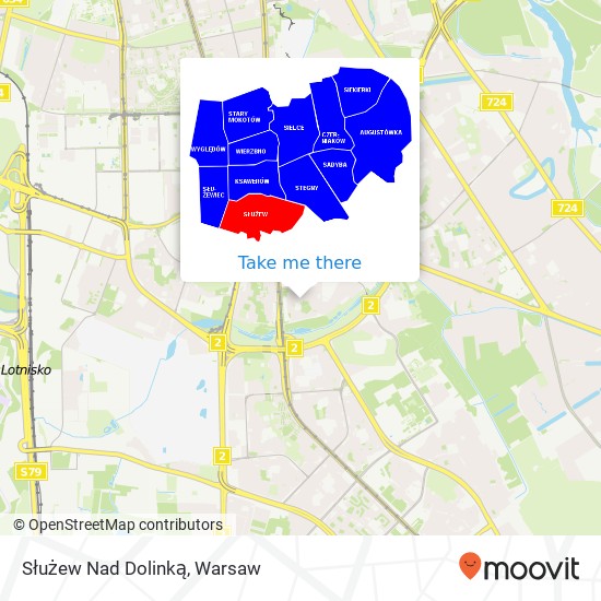 Służew Nad Dolinką map