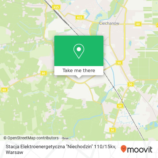 Stacja Elektroenergetyczna "Niechodzin" 110 / 15kv map