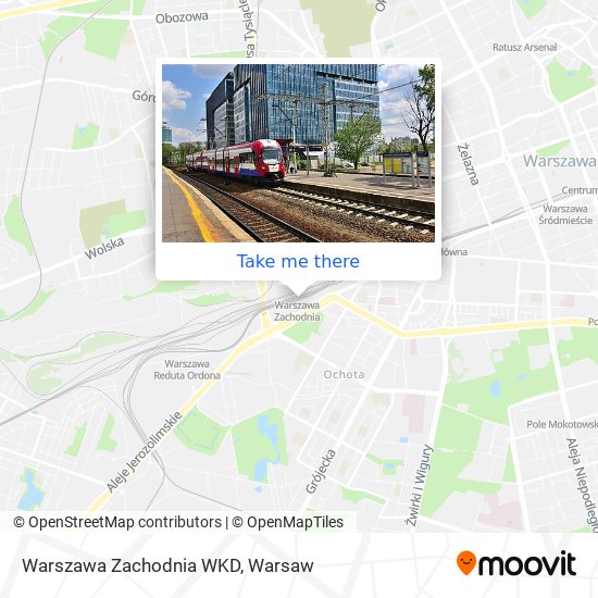 Warszawa Zachodnia WKD map
