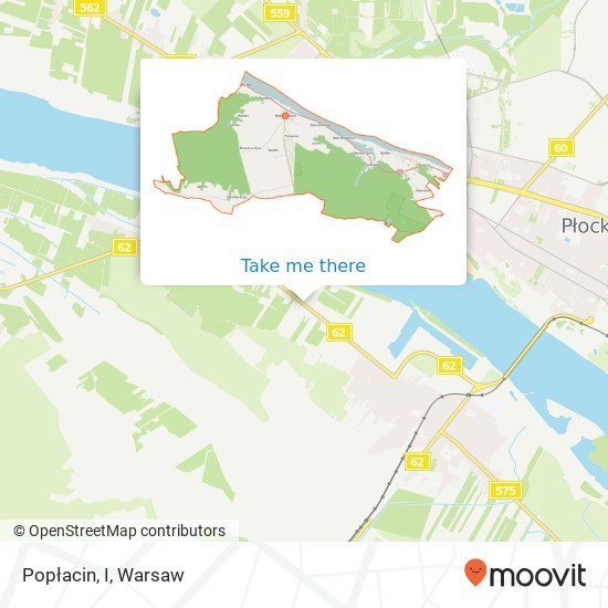 Popłacin, I map