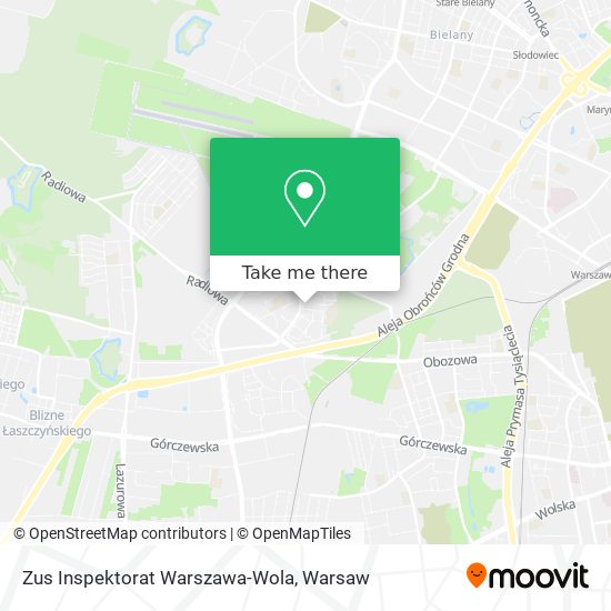 Карта Zus Inspektorat Warszawa-Wola