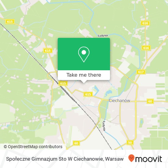 Społeczne Gimnazjum Sto W Ciechanowie map