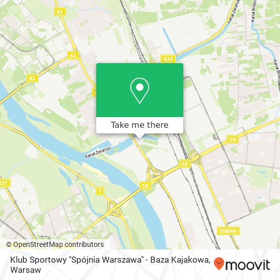 Klub Sportowy "Spójnia Warszawa" - Baza Kajakowa map