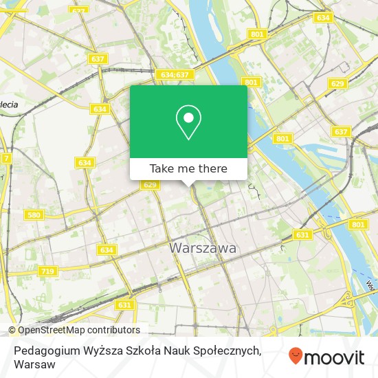 Pedagogium Wyższa Szkoła Nauk Społecznych map