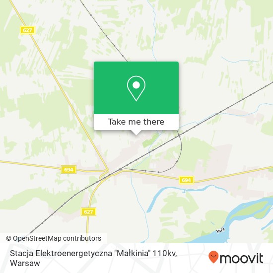 Stacja Elektroenergetyczna "Małkinia" 110kv map