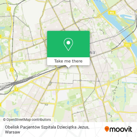 Obelisk Pacjentów Szpitala Dzieciątka Jezus map