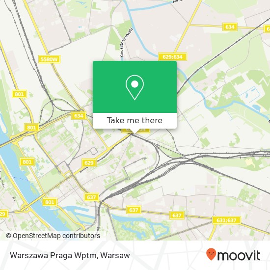 Карта Warszawa Praga Wptm