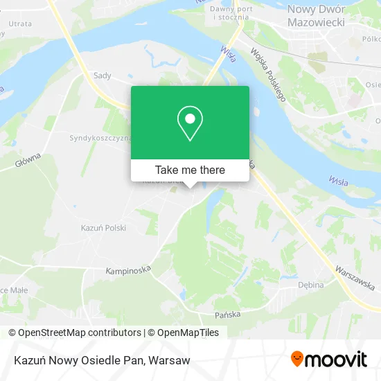 Kazuń Nowy Osiedle Pan map