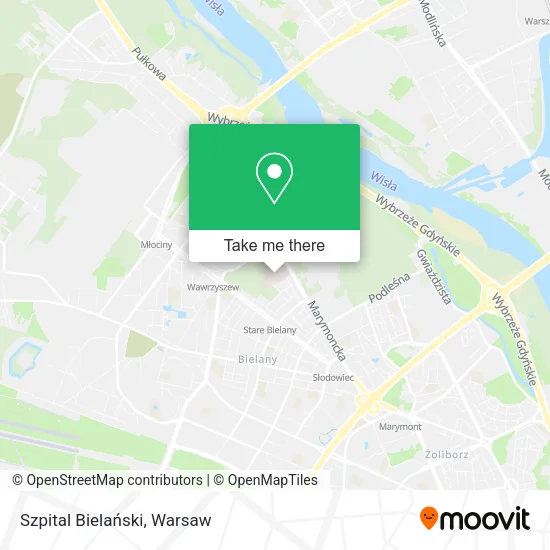 Szpital Bielański map