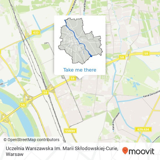 Uczelnia Warszawska Im. Marii Skłodowskiej-Curie map