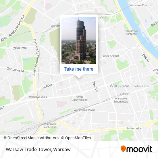 Warsaw Trade Tower map