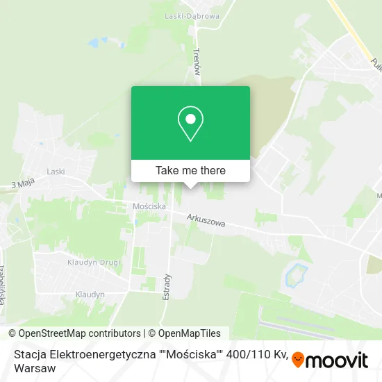 Карта Stacja Elektroenergetyczna ""Mościska"" 400 / 110 Kv