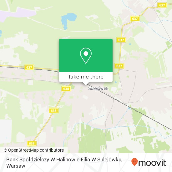 Bank Spółdzielczy W Halinowie Filia W Sulejówku map