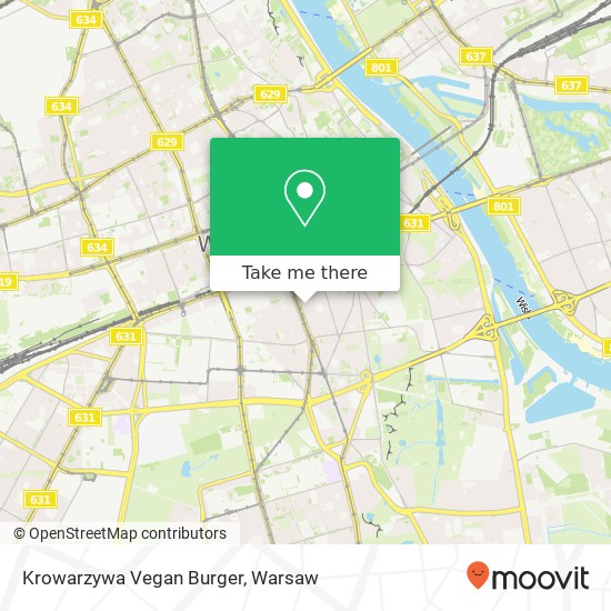 Krowarzywa Vegan Burger map