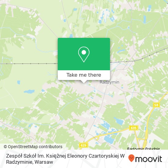 Zespół Szkół Im. Księżnej Eleonory Czartoryskiej W Radzyminie map