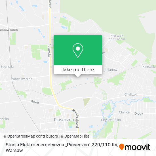 Stacja Elektroenergetyczna „Piaseczno” 220 / 110 Kv map