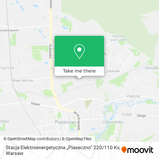 Stacja Elektroenergetyczna „Piaseczno” 220 / 110 Kv map