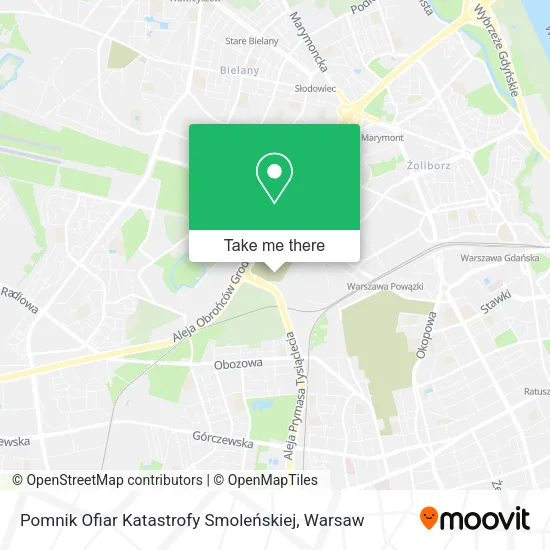 Pomnik Ofiar Katastrofy Smoleńskiej map