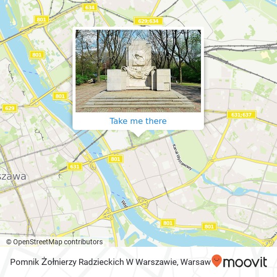 Pomnik Żołnierzy Radzieckich W Warszawie map