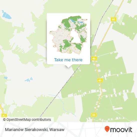 Marianów Sierakowski map