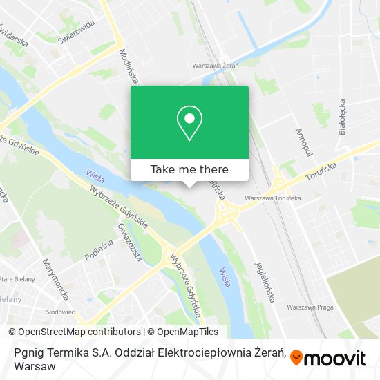 Pgnig Termika S.A. Oddział Elektrociepłownia Żerań map