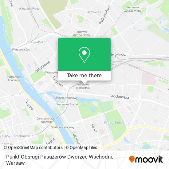 Punkt Obsługi Pasażerów Dworzec Wschodni map