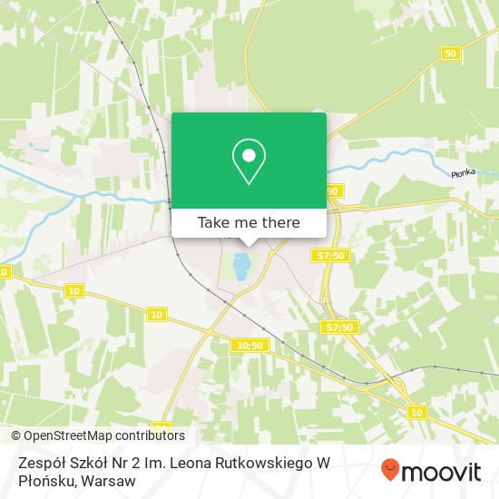 Zespół Szkół Nr 2 Im. Leona Rutkowskiego W Płońsku map