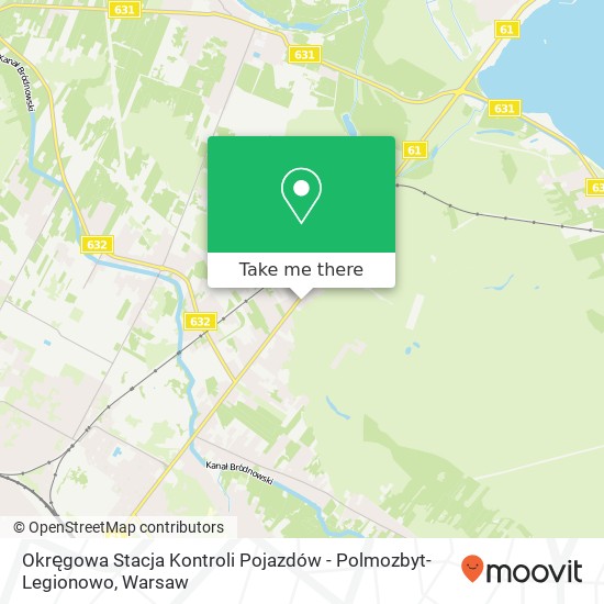 Карта Okręgowa Stacja Kontroli Pojazdów - Polmozbyt-Legionowo