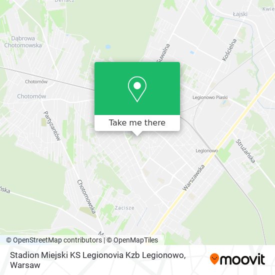 Карта Stadion Miejski KS Legionovia Kzb Legionowo